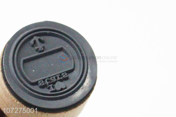 New design engraved wooden stamp with handle