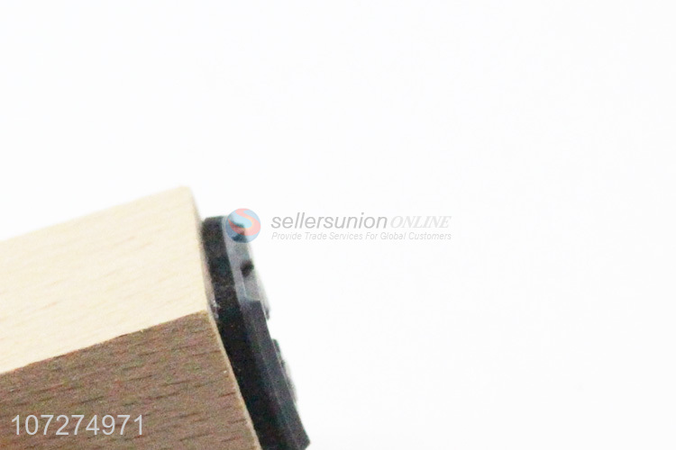 High quality square engraved wooden stamp with custom logo