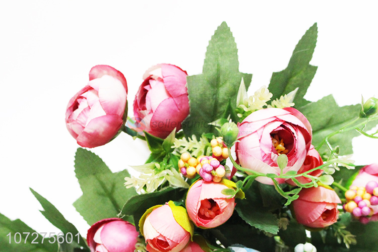 High Quality Silk Cloth Flower Buds Colorful Artificial Flower