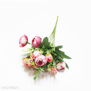 High Quality Silk Cloth Flower Buds Colorful Artificial Flower