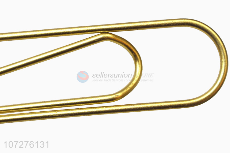 New arrival desktop decoration gold paper clip shape metal business card holder