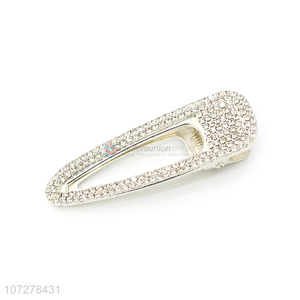 New Design Rhinestone Duckbill Clip Alloy Hair Clip