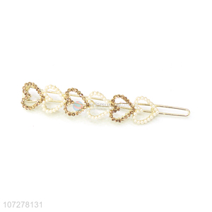 Wholesale Love Heart Shape Hairpin Alloy Hair Clip