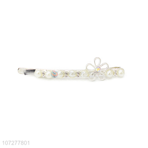 Fashion Flower Pearls Hair Pin For Women