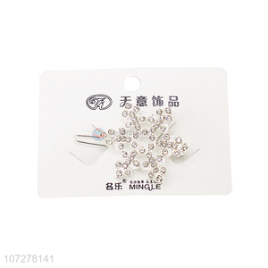 Fashion Style Rhinestone Frog Buckle Clip Hair Clip