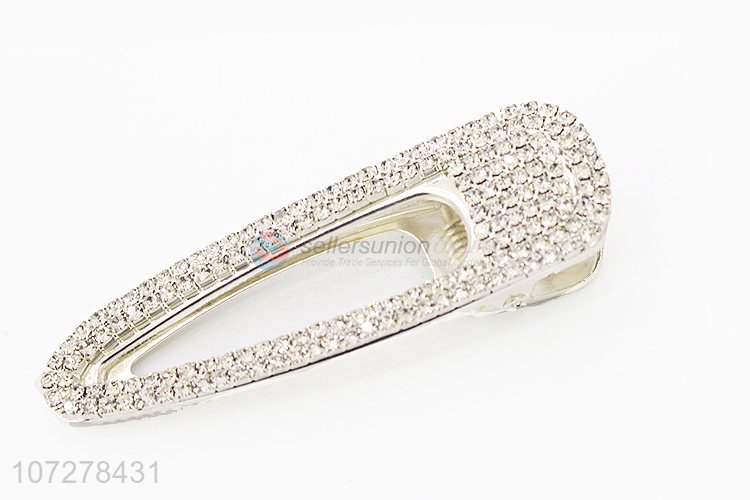 New Design Rhinestone Duckbill Clip Alloy Hair Clip