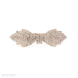 Fashion Style Rhinestone Alloy Hairpin Alloy Spring Clip