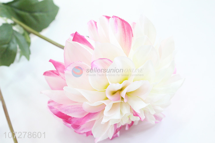 Reasonable price 2 heads artificial dahlia cloth flower for home decoration