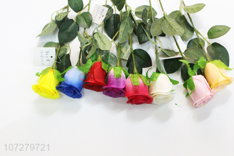 Customized cheap wedding decoration silk cloth flower fake rose