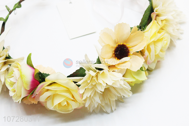 Factory Wholesale New Designs Artificial Flower Headbands Wreaths
