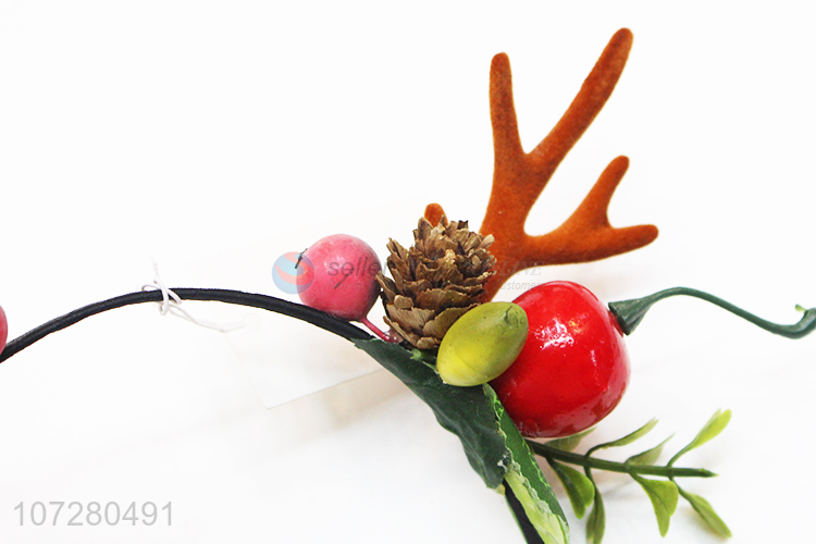 Factory Wholesale Women Girls Xmas Deer Elk Antler Flower Hairband Headband