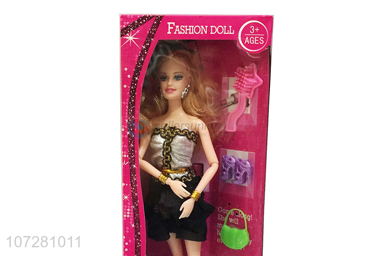 Best Sale Solid Body Beauty Girl Joints Doll With Accessories Set