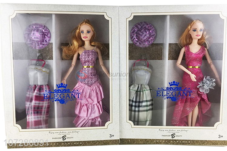 Hot Sale 11 Joints Solid Body Dress Up Doll Toy Set