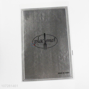 Hot sale exqusite silver heat resistant pvc placemat dinner mat