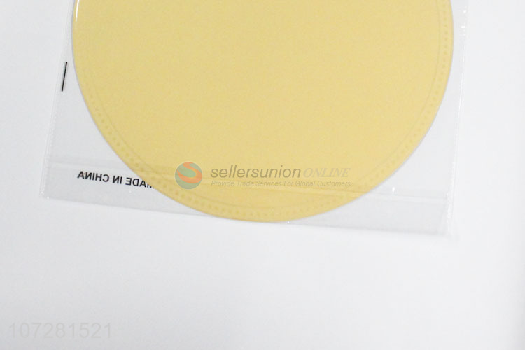 Good quality round food serving pvc placemat gold pvc table mat