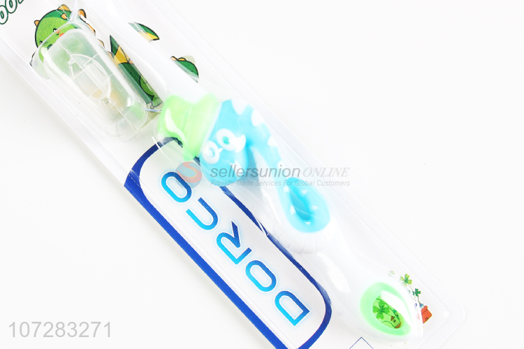 New design cartoon sea horse handle kids plastic toothbrush