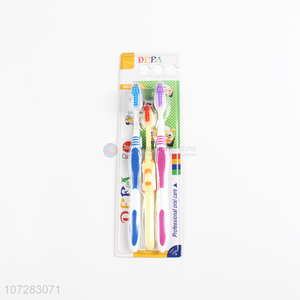 Hot sale custom logo travel use plastic toothbrush set for family