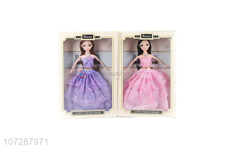 Popular 11.5 Inch 3D Eyeball Wedding Dress Girls Doll