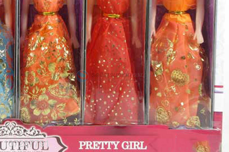 Wholesale 12 Pieces Joint Body Pretty Girl Doll Toy Set