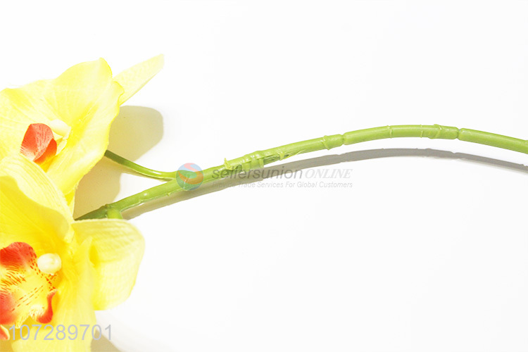 High quality delicate cloth flower artificial butterfly orchid fake flower