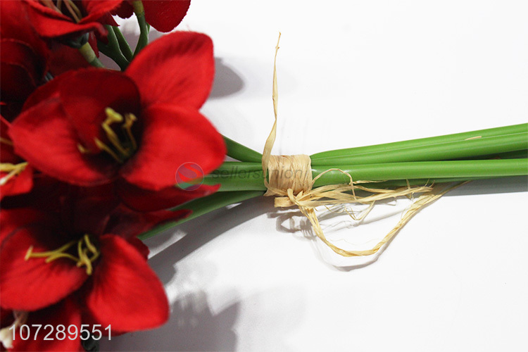 Latest design home decoration artificial lily simulation flower