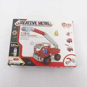 Wholesale 121 Pieces Metal Building Block Car Assemble Toy