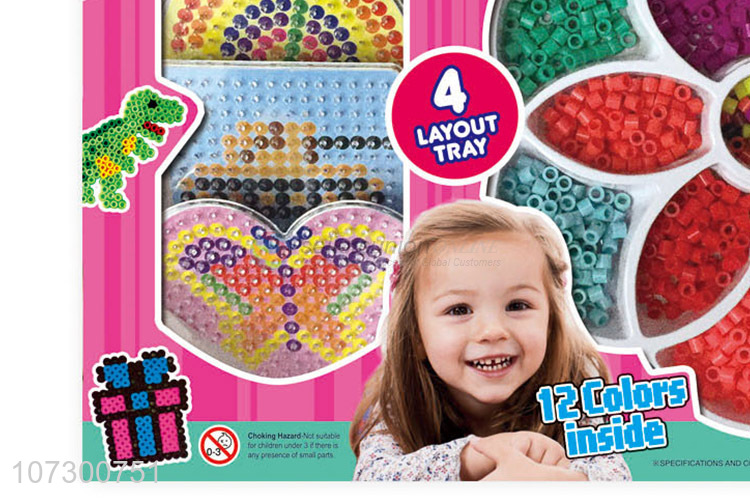 High Sales 12 Colors Waterfuse Beans Diy Beaded Educational Toy Set