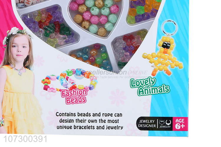 New Arrival Plastic Beads Set Colorful Craft Diy Jewelry For Kids