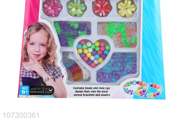 Best Price Girls Fashion Jewelry Toys Set Beautiful Diy Plastic Bead Toy