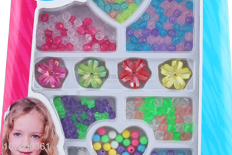 Best Price Girls Fashion Jewelry Toys Set Beautiful Diy Plastic Bead Toy