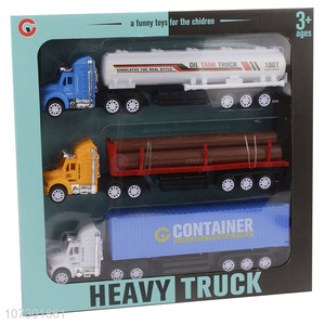 Personalized Popular Inertia Oil Tank Truck Container Heavy Trailer Truck Set Toys