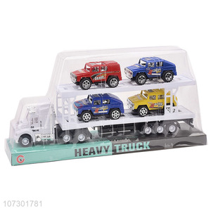 Best Quality Inertia Heavy Trailer Truck Toy Kids Friction Toy Truck Set