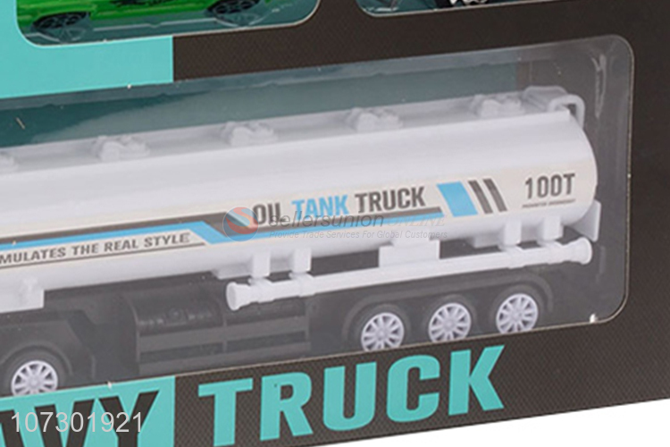 Hot Sale Inertial Oil Tank Truck Toys Set For Kids Gift