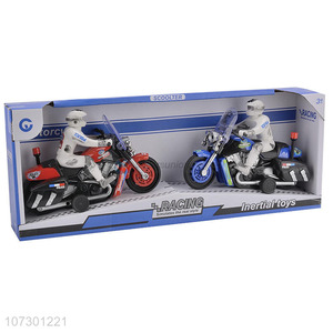 Wholesale New Design Inertial Police Motorcycle Toys Kids Cool Toy