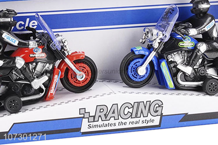 High Sales Childrens Plastic Pull Back Police Motorcycle Toys Set