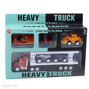 Customized Diecast Truck Model Popular Inertia Trailer Truck Toys For Kids