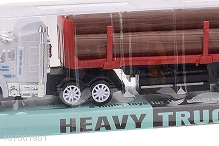 Good Quality Plastic Inertial Trailer Friction Heavy Truck Toy For Childrens