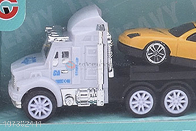 Best Price Plastic Inertial Heavy Trailer Truck Fashion Friction Truck Toys Set