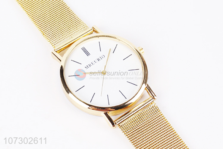 Best Sale Gold Metal Watchband Mens Watches