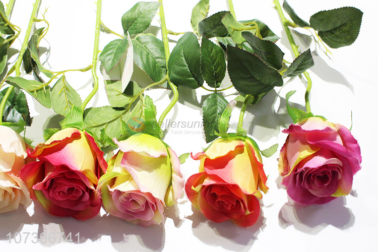 Custom Artificial Rose Colorful Simulation Flower