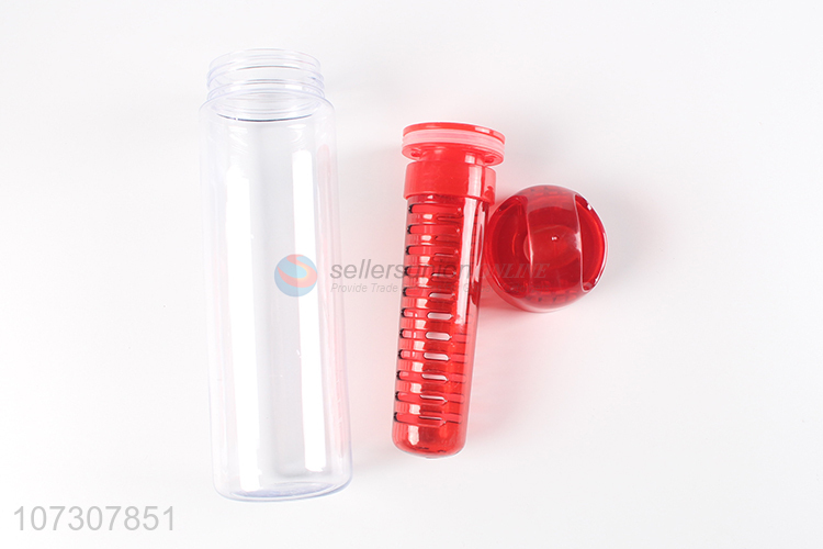 Premium products portable 700ml plastic water bottle with tea filter