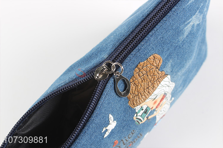 Latest arrival personalized ladies denim wallet clutch bag