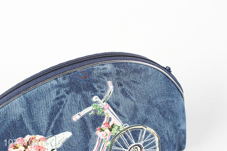 Low price popular denim ladies purse girl clutch bag