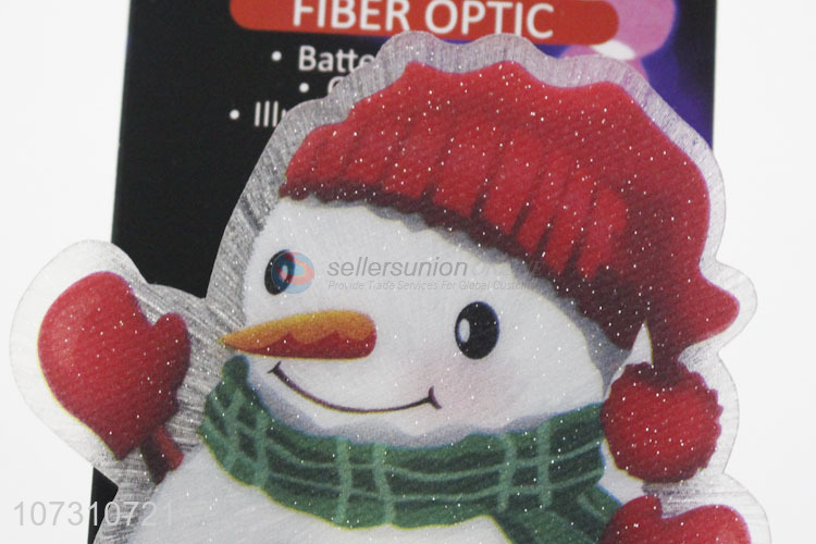 Wholesale Christmas Snowman Shape Fiber Optic Glowing Decoration Led Light