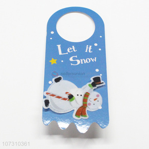 Good Price Snowman Pattern Led Fiber Optic Glowing Christmas Door Hanger