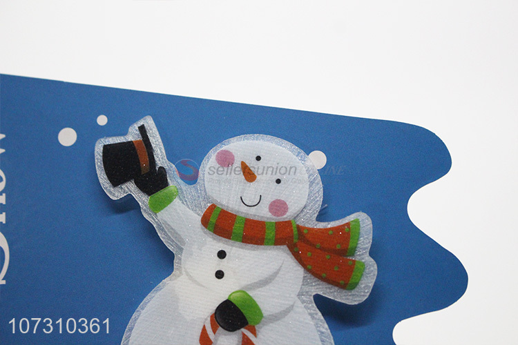 Good Price Snowman Pattern Led Fiber Optic Glowing Christmas Door Hanger