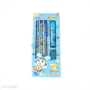 Custom Colorful Pencils Ball Pen Students Stationery Set