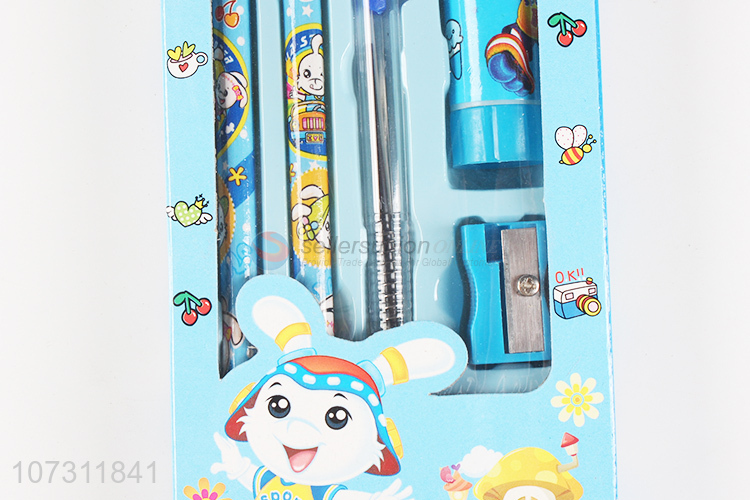 Custom Colorful Pencils Ball Pen Students Stationery Set