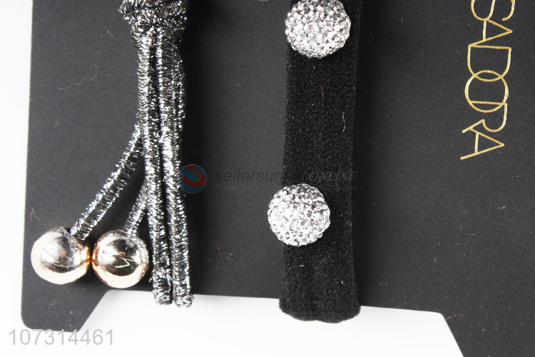 Latest style beaded hair bands fashion ladies hair ropes