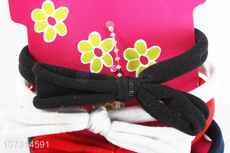 Latest design chic bowknot hair rings girls hair accessories